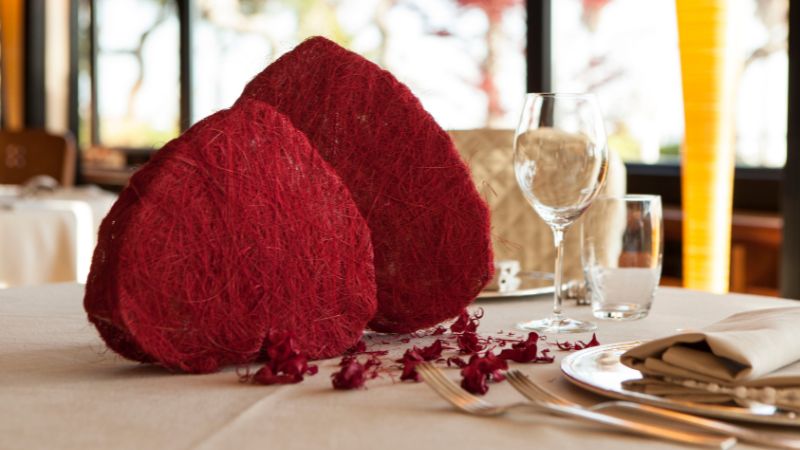 Tavolo cena di San Valentino al Ristorante Cristallo di Giulianova